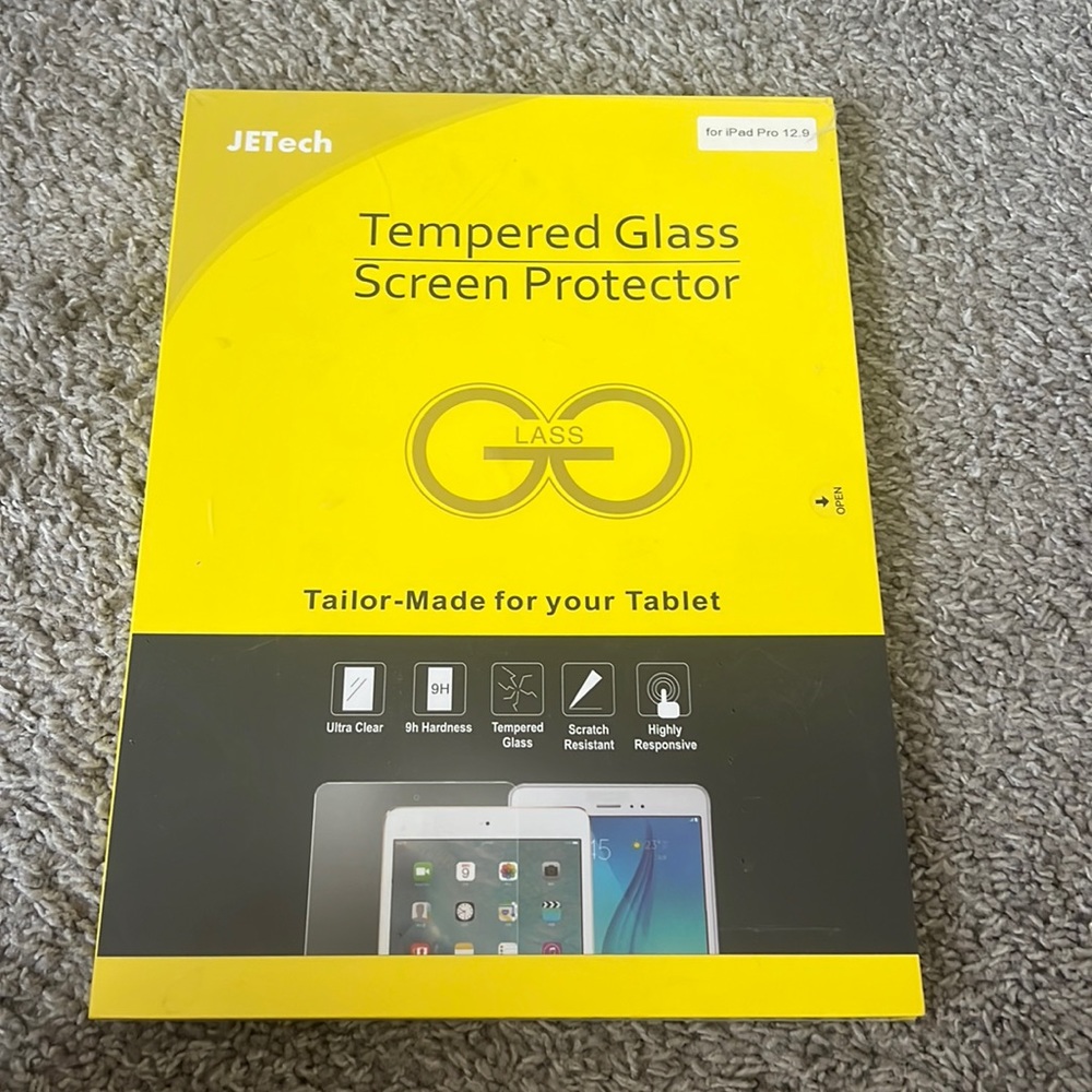 iPad Pro 12.9 tempered glass screen protector unopened